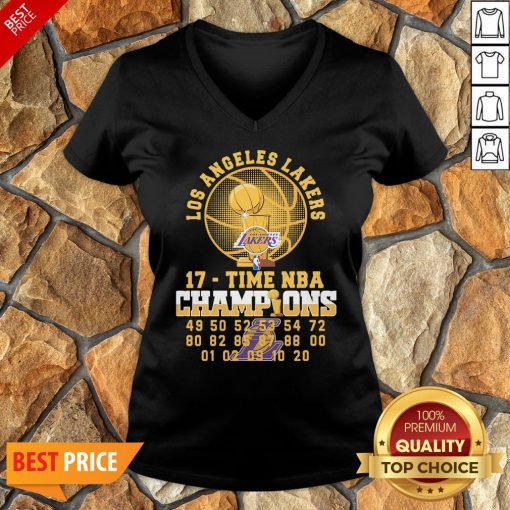 Los Angeles Lakers 17 Time NBA Champions V-neck