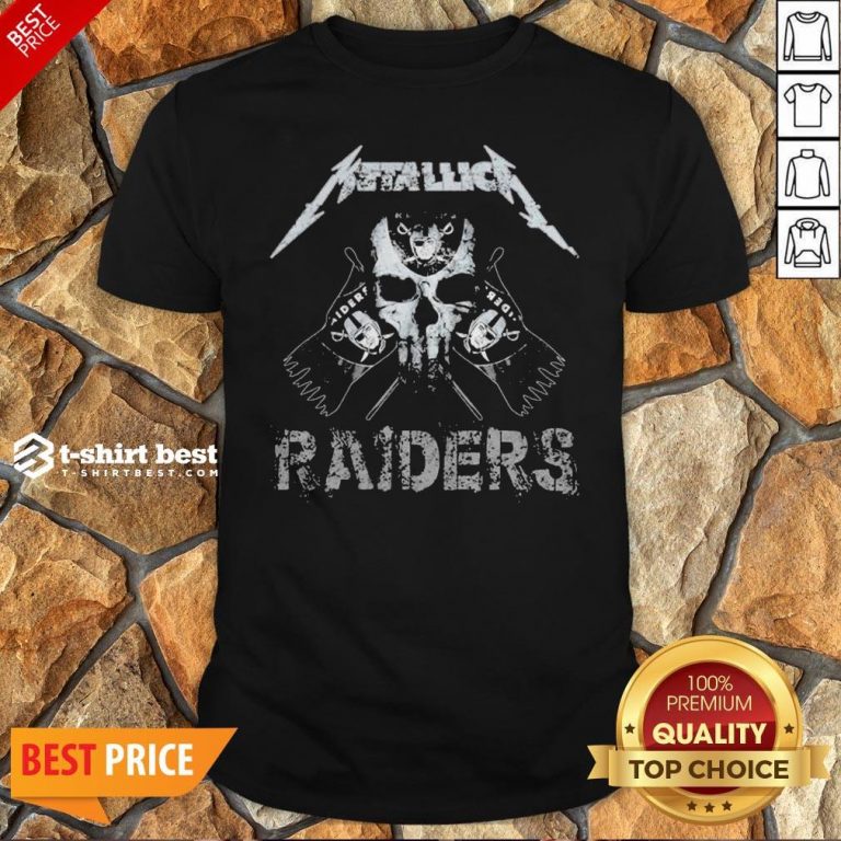 Nice Skull Metallica Oklahoma Raiders Shirt