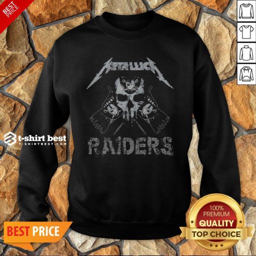 Nice Skull Metallica Oklahoma Raiders Sweatshirt
