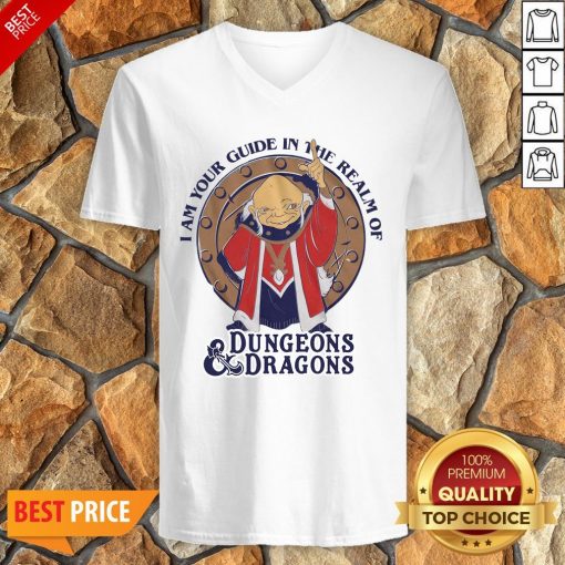 Official I Am Your Guide In The Realm Of Dungeons Dragons V-neck