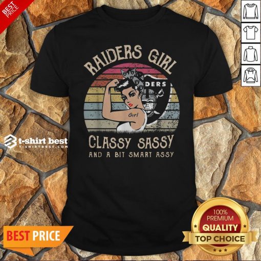 Oklahoma Raiders Girl Classy Sassy And A Bit Smart Assy Vintage Retro Shirt