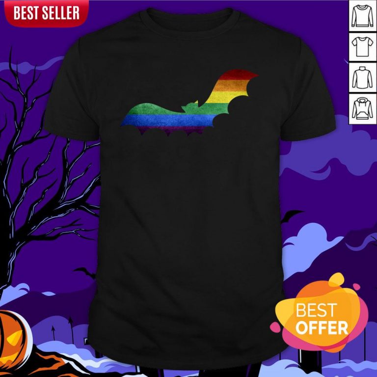 Scary LGBT Bat Happy Halloween Day Shirt