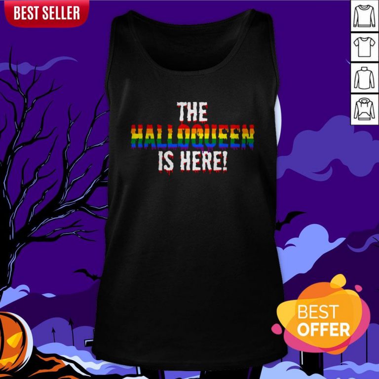 The Halloqueen Is Here Halloween LGBT Rainbow Tank Top