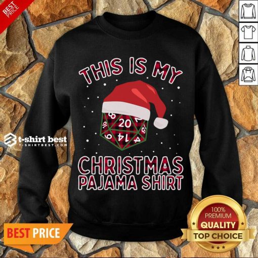 This Is My Christmas Pajama Plaid Board Game Role Play D20 T-Sweatshirt - Design By 1tees.com