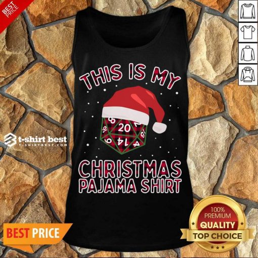 This Is My Christmas Pajama Plaid Board Game Role Play D20 T-Tank Top - Design By 1tees.com