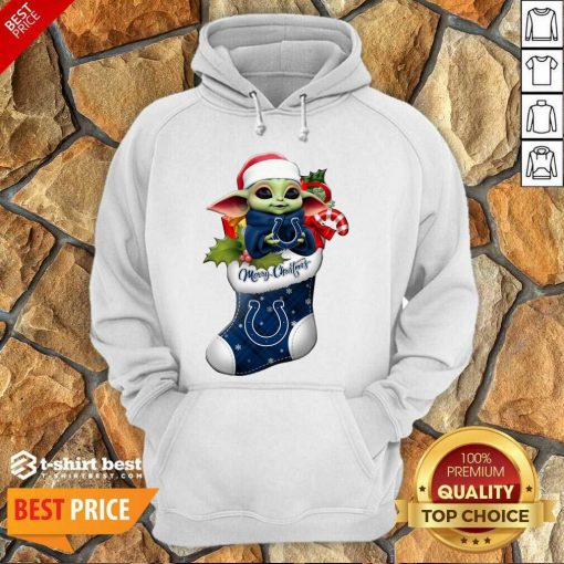 Baby Yoda Hug Indianapolis Colts Ornament Merry Christmas 2020 Hoodie - Design By 1tees.com