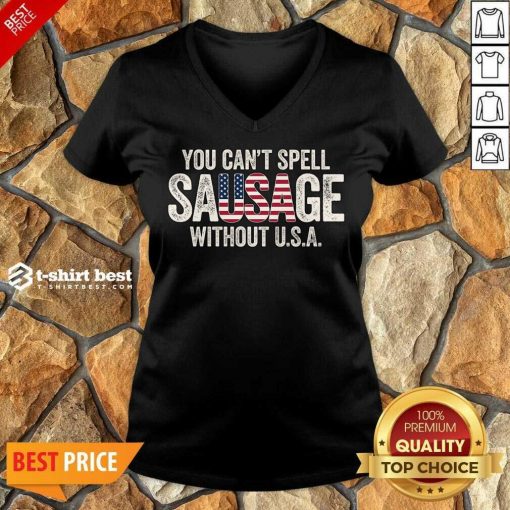 You-Can-T-Spell-Sausage-Without V-neck - Design By 1tees.com