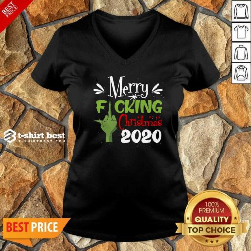 Funny Merry Fuking Christmas 2020 Grinch V-neck