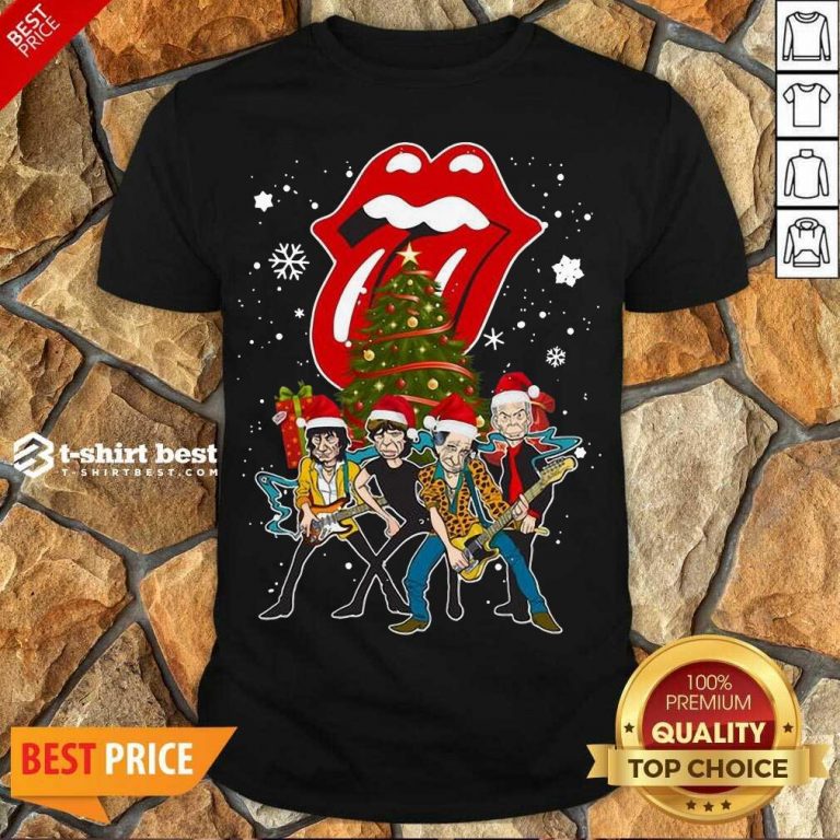 Nice The Rolling Stones Band Music Wear Pajama Santa Christmas Tree Gift Shirt - Design By 1tees.com