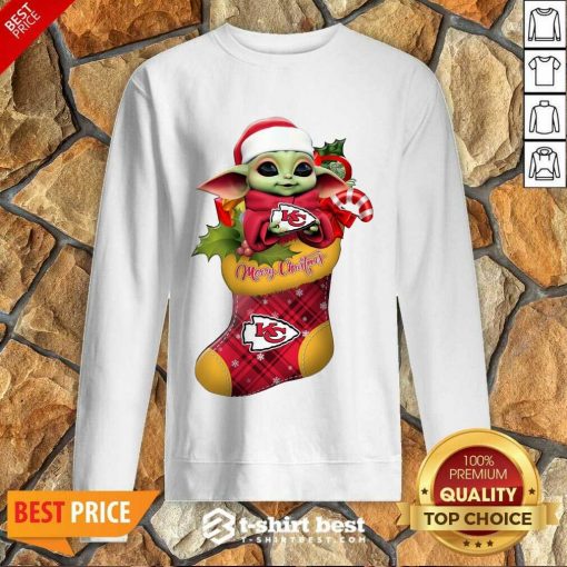 Original Baby Yoda Hug Kansas City Chiefs Ornament Merry Christmas 2020 Sweatshirt - Design By 1tees.com