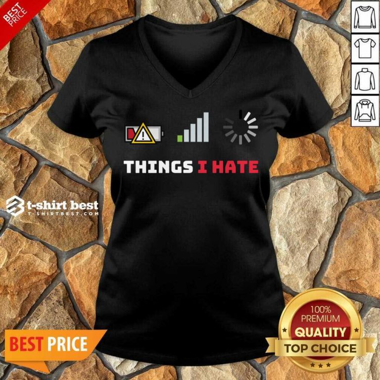 Things I Hate Funny Programmer Gamer Birthday Christmas V-neck - Design By 1tees.com