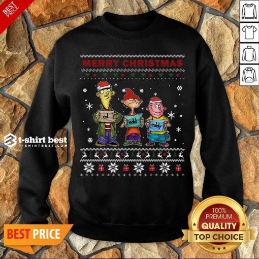 Ed Edd Eddy Merry Christmas Ugly Sweatshirt - Design By 1tees.com