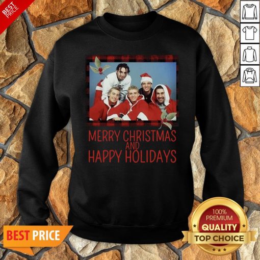 Premium NSYNC Merry Christmas And Happy Holidays Sweat Sweatshirt