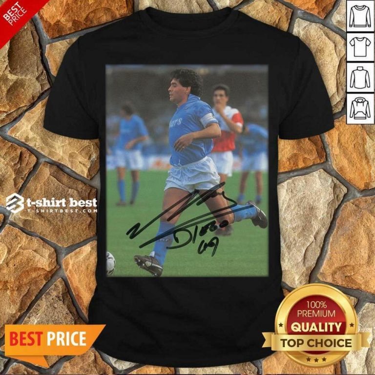 Premium Rip Diego Maradona Legend Never Die Signature Shirt - Design By 1tees.com