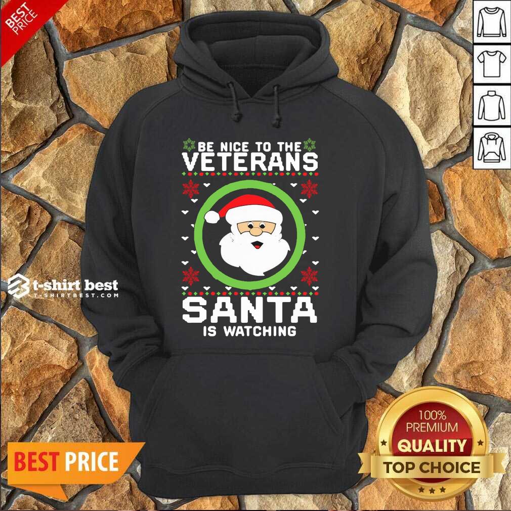 Be Nice To The Veterinarian Santa Watching Hoodie - Design By 1tees.com