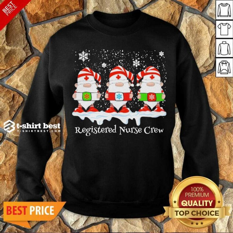 Gnome Nurse Registered Crew Merry Christmas 2020 Sweatshirt - Design By 1tees.com