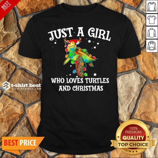 Top Just A Girl Who Loves Turtles And Christmas Shirt