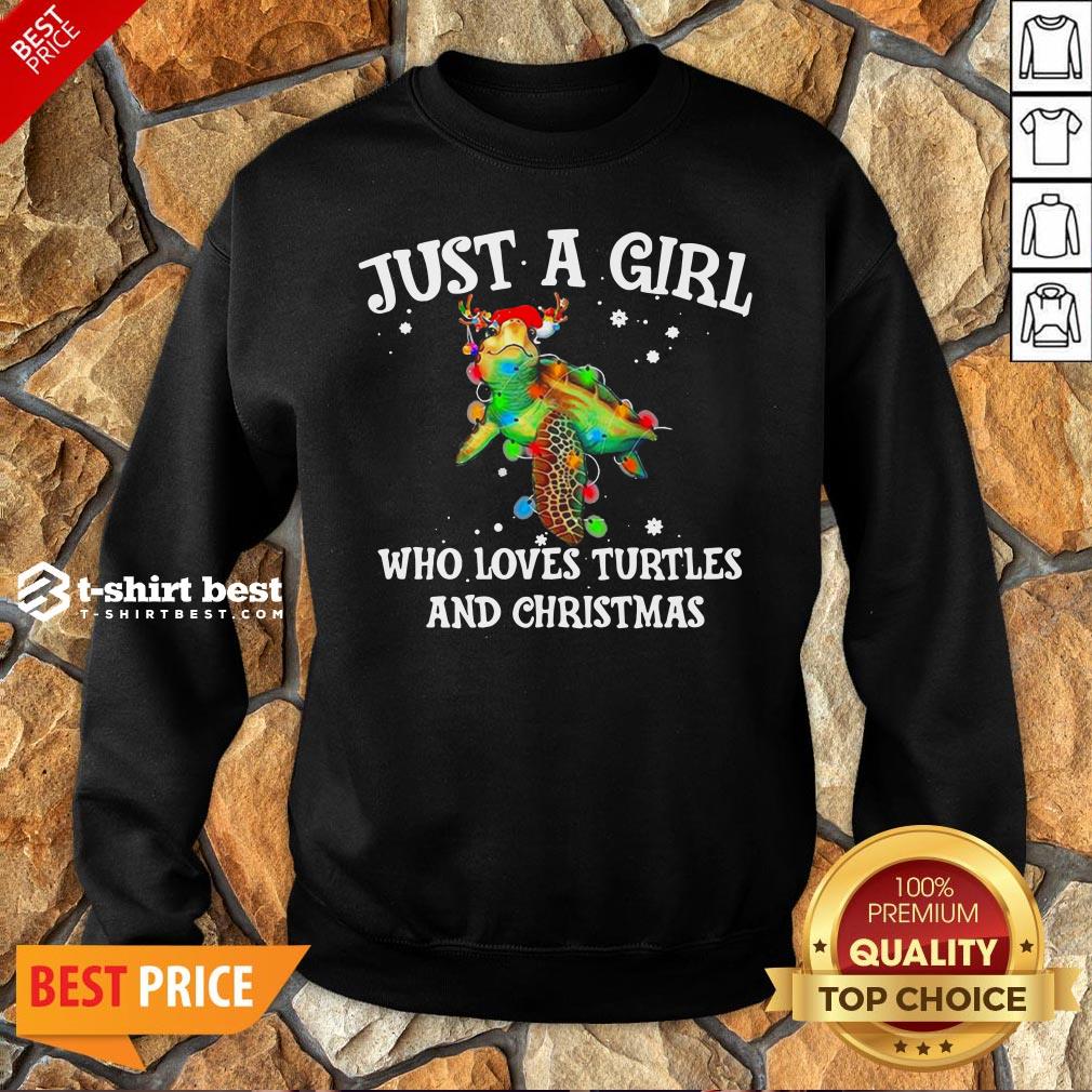 Top Just A Girl Who Loves Turtles And Christmas Sweatshirt