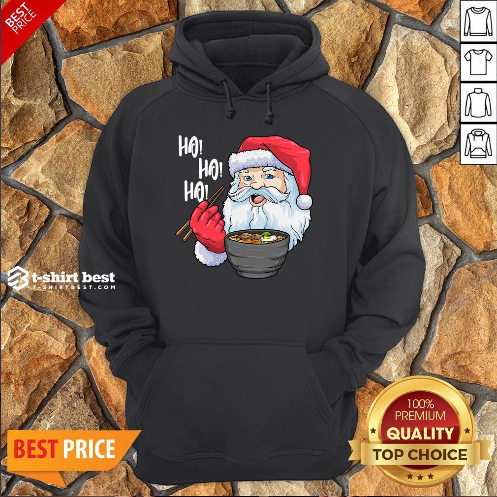 Top Santa Claus Eat Ramen Merry Christmas Hoodie