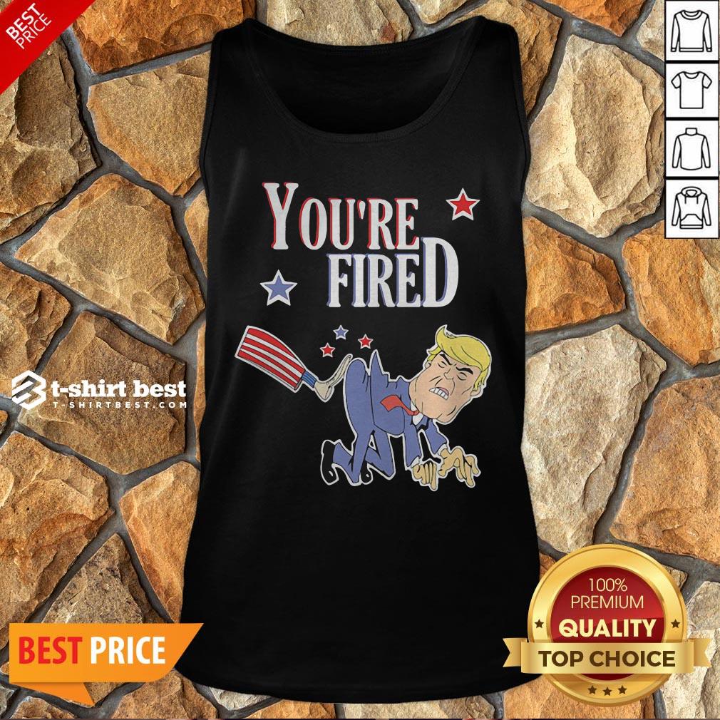 Top You’re Fired Donald Trump American Flag Tank Top