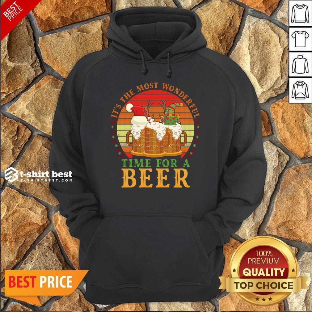  It's The Most Wonderful Time For A Beer Hoodie - Design By 1tees.com