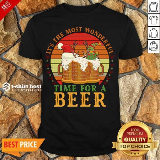 Awesome It's The Most Wonderful Time For A Beer Shirt - Design By 1tees.com
