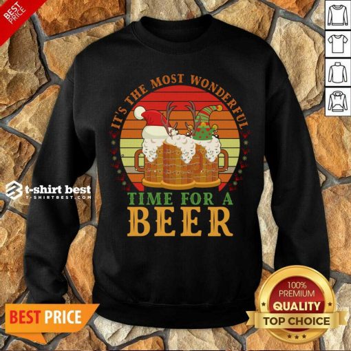 It's The Most Wonderful Time For A Beer Sweatshirt - Design By 1tees.com