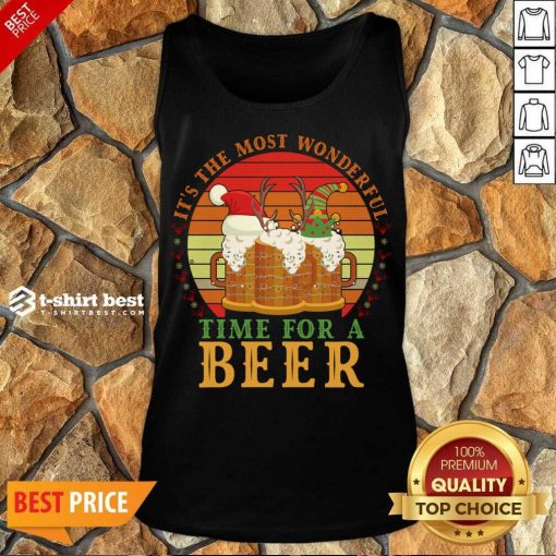 It's The Most Wonderful Time For A Beer Tank Top - Design By 1tees.com