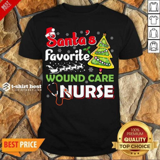 Awesome Santa's Favorite Wound Care Nurse - Christmas Shirt - Design By 1tees.com