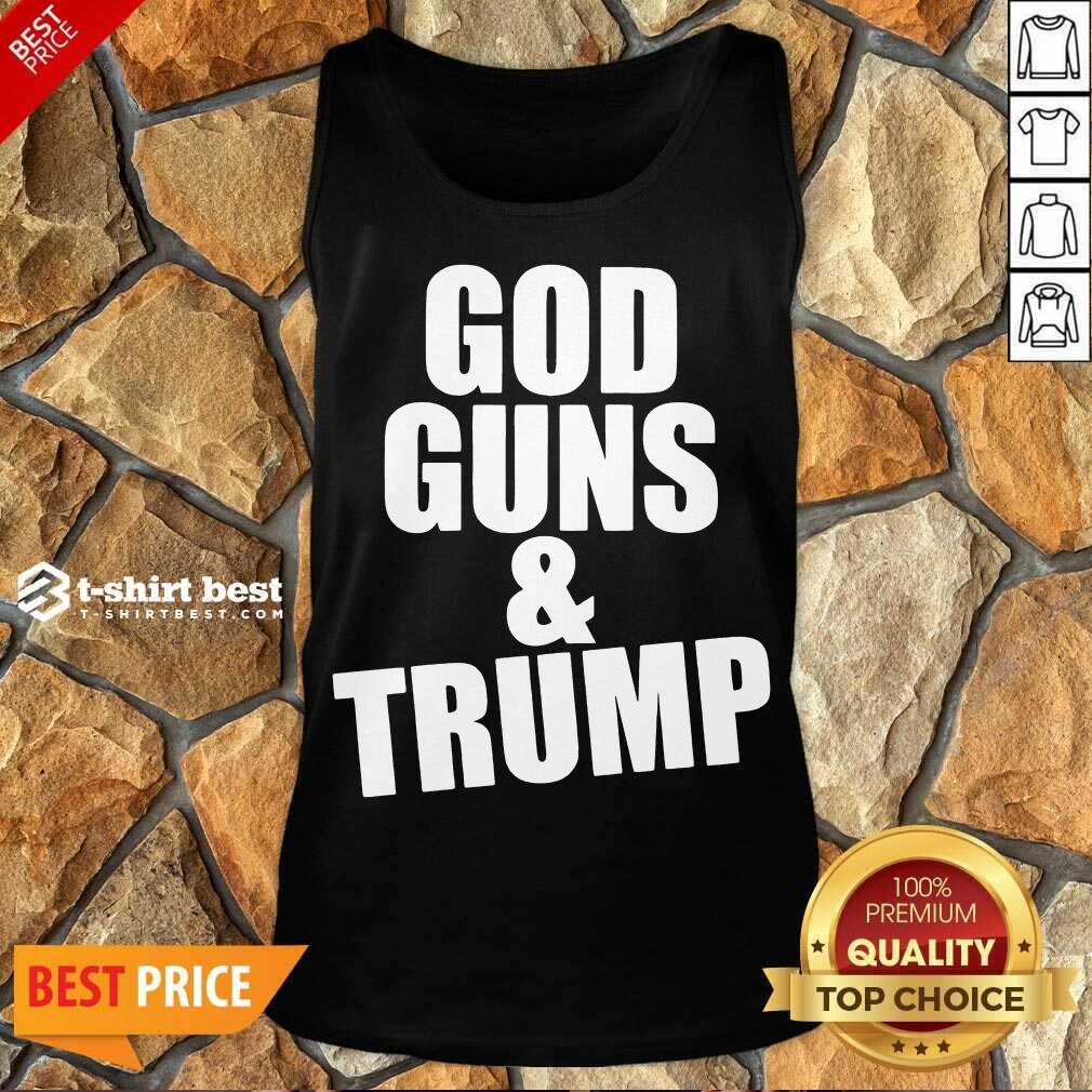  God Guns And Trump American Flag Tank Top - Design By 1tees.com