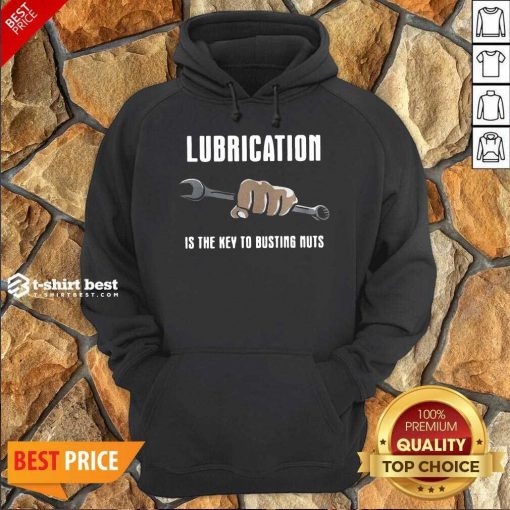 Lubrication Is The Key To Busting Nuts Hoodie - Design By 1tees.com