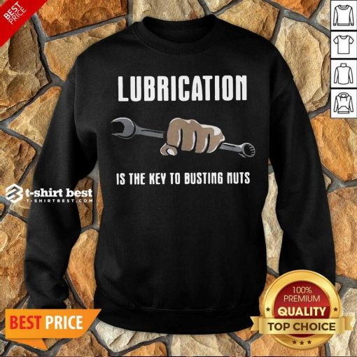Lubrication Is The Key To Busting Nuts Sweatshirt - Design By 1tees.com