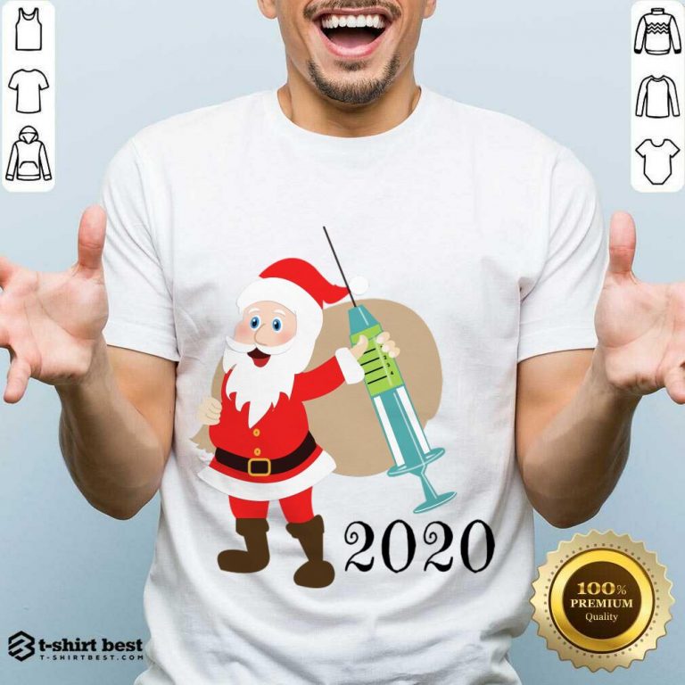Funny Santa 2020 Delivering Vaccine Shirt - Design By 1tees.com