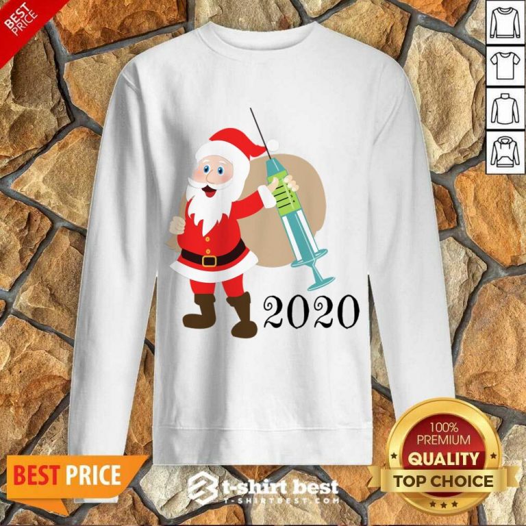 Santa 2020 Delivering Vaccine Sweatshirt - Design By 1tees.com