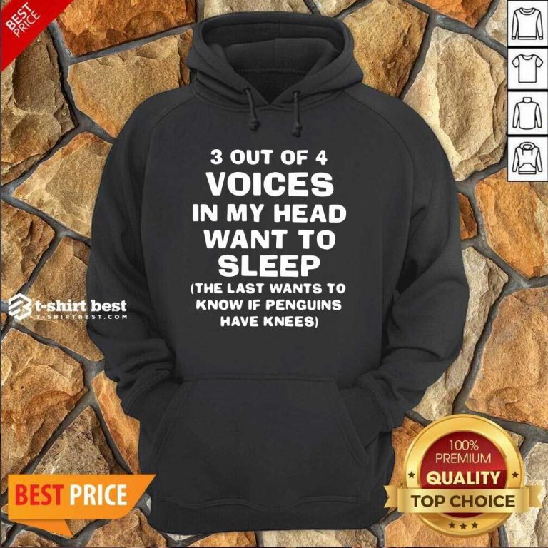3 Out Of 4 Voices In My Head Want To Sleep Hoodie - Design By 1tees.com
