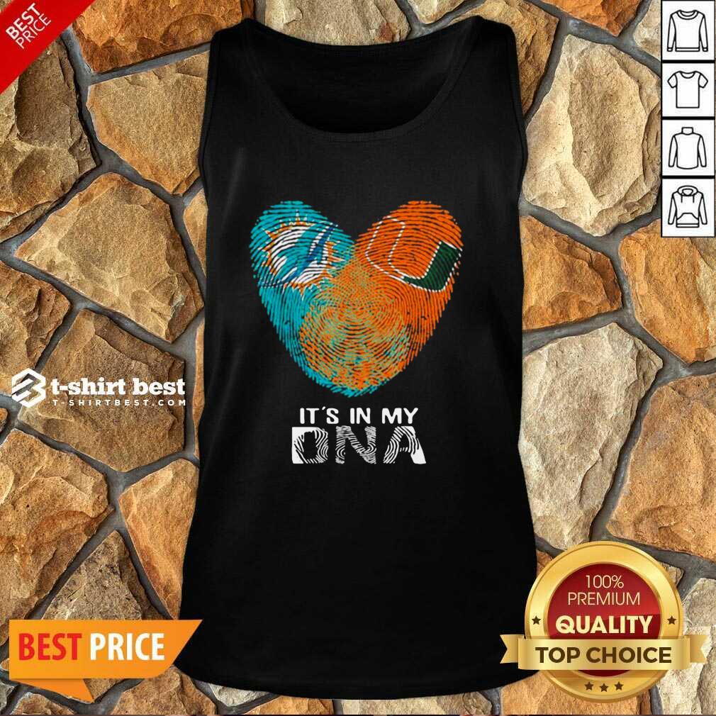 Dolphins Hurricanes It’s In My Dna Fingerprints Tank Top - Design By 1tees.com