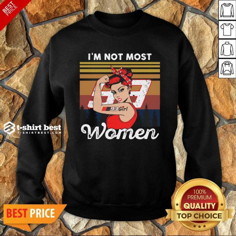 Strong Girl Mm93 Marc Marquez I’m Not Most Women Vintage Retro Sweatshirt - Design By 1tees.com