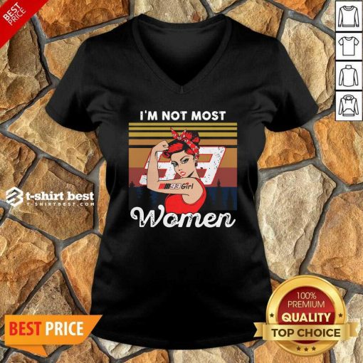Strong Girl Mm93 Marc Marquez I’m Not Most Women Vintage Retro V-neck - Design By 1tees.com