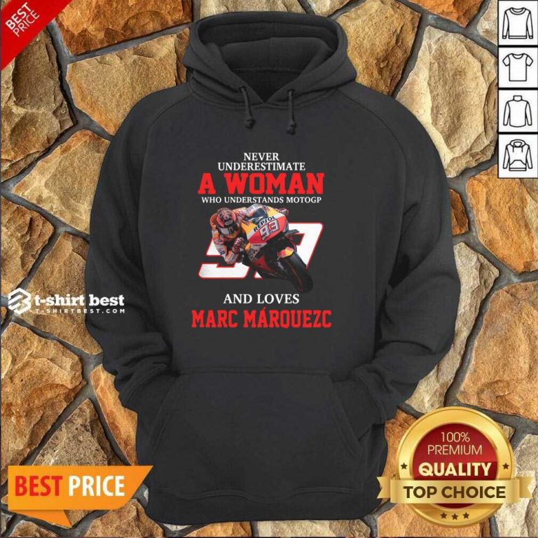 Never Underestimate A Woman Who Understand Motogp And Love Marc Marquez Hoodie - Design By 1tees.com