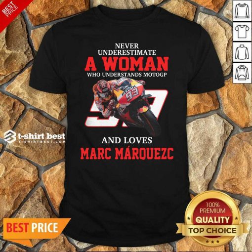 Never Underestimate A Woman Who Understand Motogp And Love Marc Marquez Shirt - Design By 1tees.com