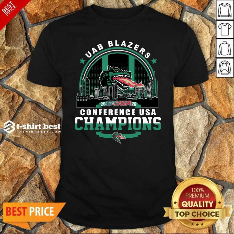 Uab Blazers C-USA 2020 Conference Usa Champions Shirt - Design By 1tees.com