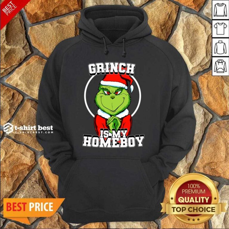 Grinch Is My Homeboy Merry Christmas Hoodie - Design By 1tees.com
