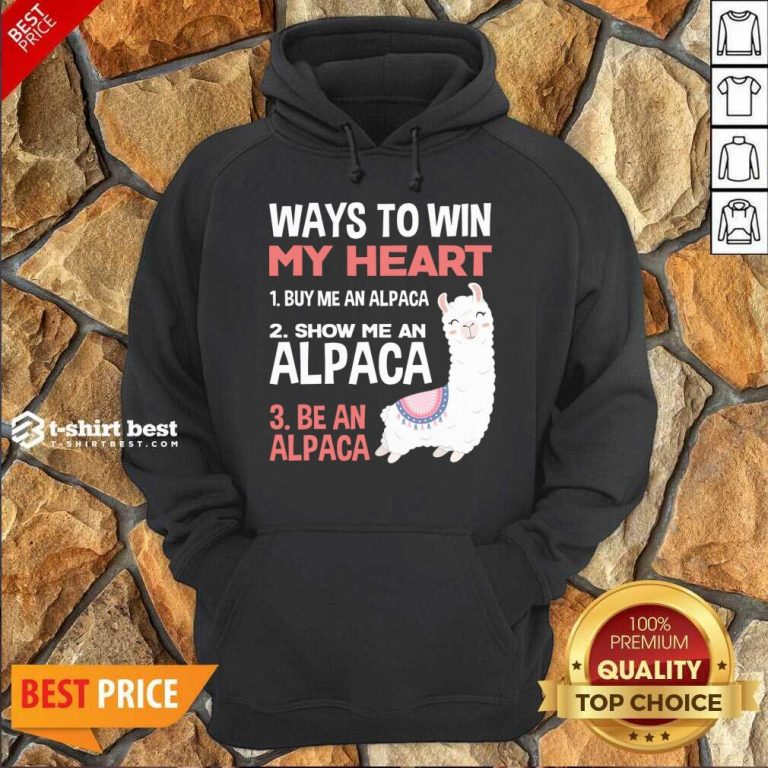 llama Alpaca Heart Love Animals Sweet Children Hoodie - Design By 1tees.com