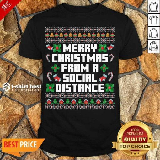 Hot Merry Christmas From A Social Distance Shirt - Design By 1tees.com