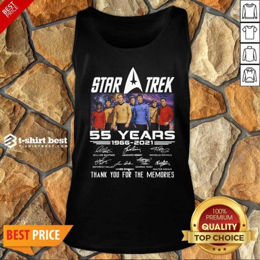 Star Trek 55 Years 1966 2021 Thank You For The Memories Signatures Tank Top - Design By 1tees.com