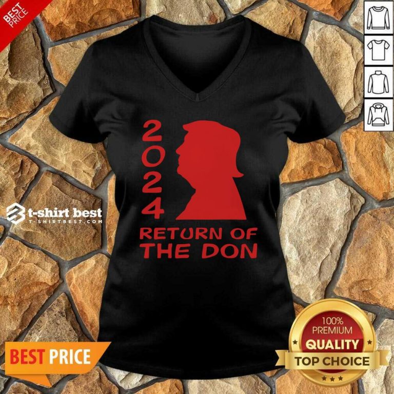 Trump 2024 Return Of The Don V-neck - Design By 1tees.com