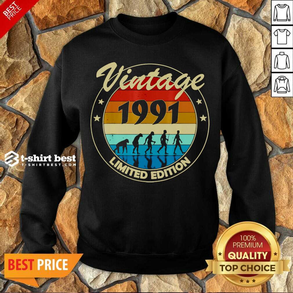Vintage 1991 Birthday Sweatshirt - Design By 1tees.com