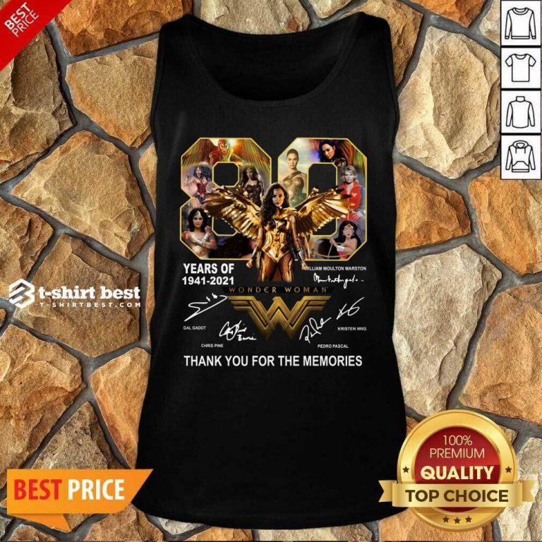 80 Years Of Wonder Woman Thank You For The Memories Tank Top - Design By 1tees.com