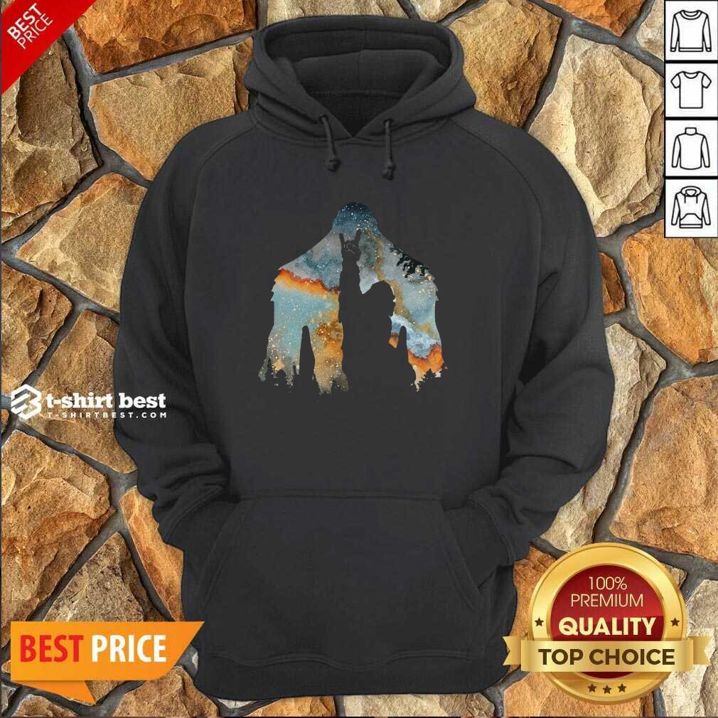 Bigfoot Rock And Roll Hoodie - Design By 1tees.com