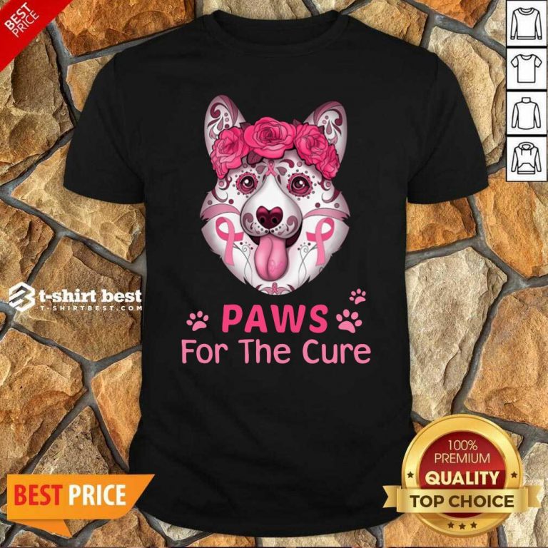 Corgi Sugar Paws For The Cure Shirt - Design By 1tees.com